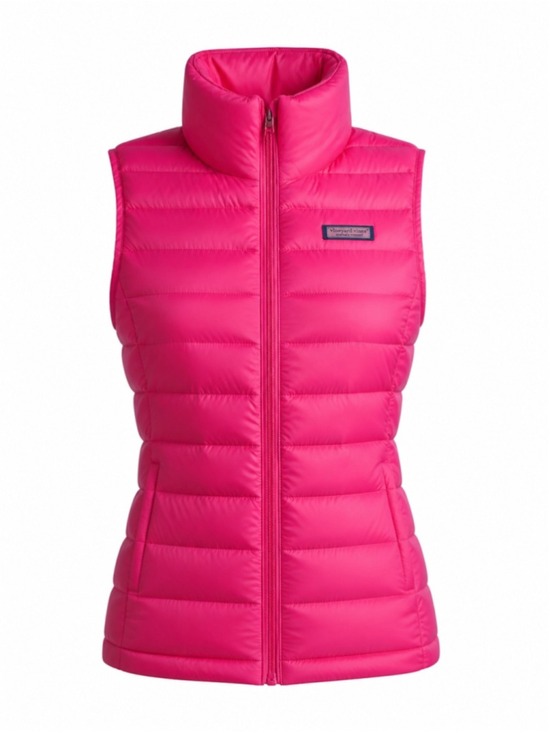 Vineyard Vines Jackets & Blazers - Vineyard Vines Puffer Vest Pink Women's Medium Preppy $120